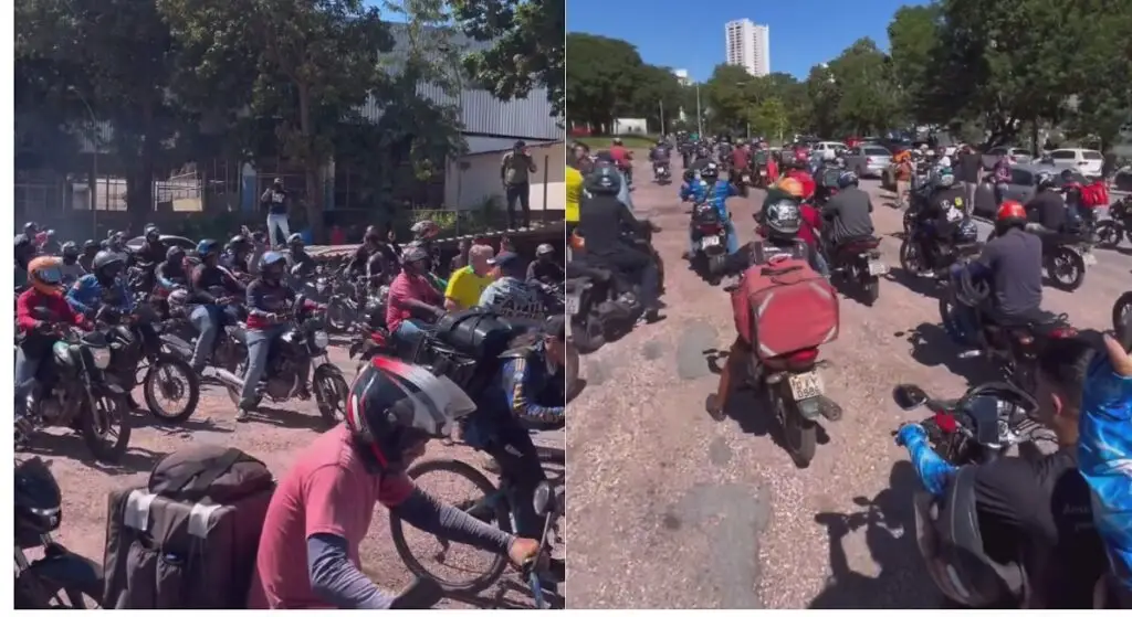 protesto motoboys em Cuiab&aacute;