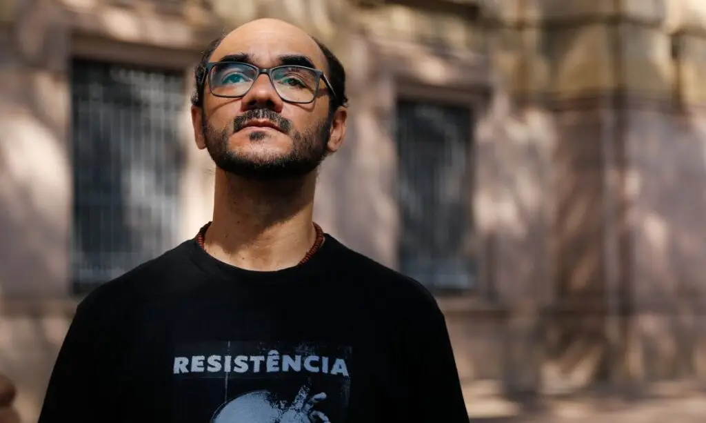 um policial em uma manifestação, na capital paulista, em 2013. O incidente ocorr