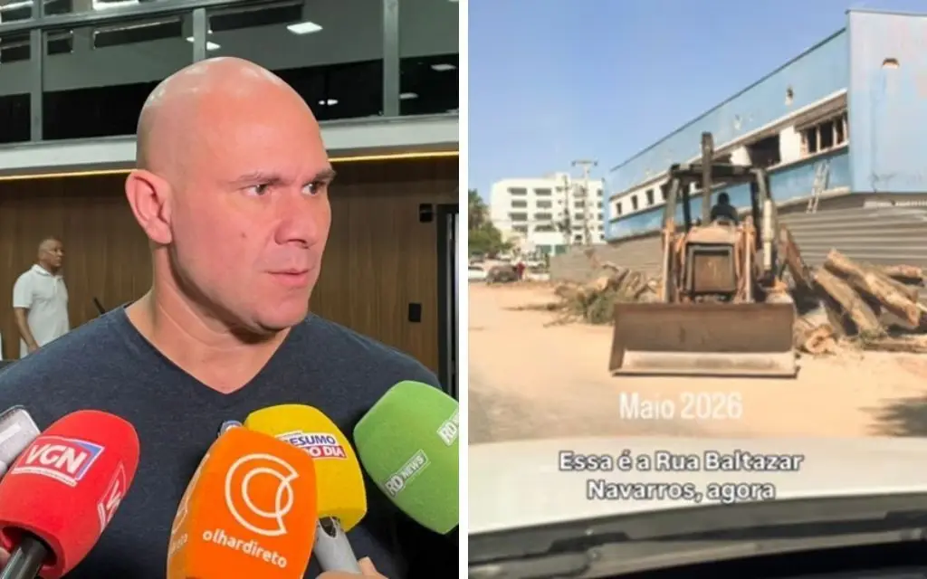 Prefeito de Cuiabá se diz indignado com corte de árvores em rua central e aponta responsabilidade de servidor
