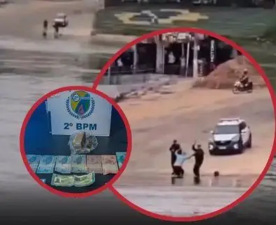 Suspeito salta em rio com motocicleta durante perseguição policial em Barra do Garças