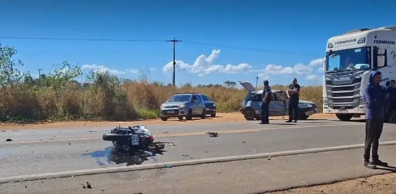 Colisão entre moto e carro resulta em morte e feridos na Br-364 em Alto Araguaia