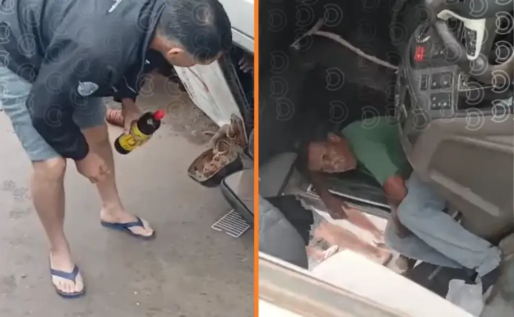 Acidente com carreta em Cuiabá revela garrafa de bebida alcoólica na cabine