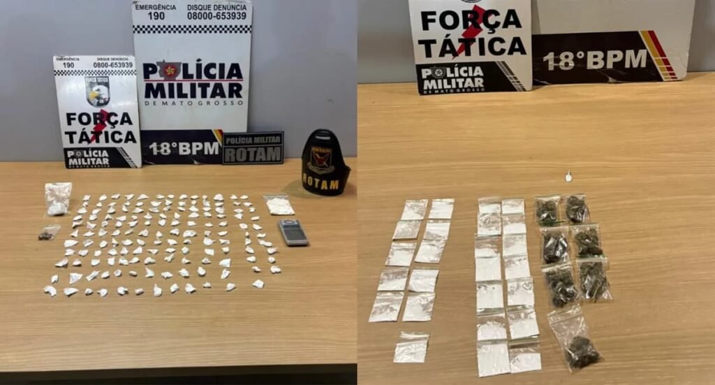Polícia Militar encerra festa com menores e apreende drogas em tabacaria de Mato Grosso